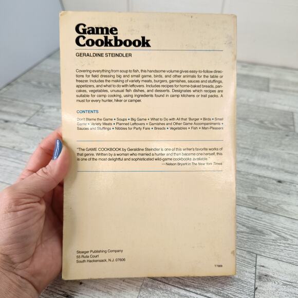 Game‎ Cookbook Geraldine Steindler 1979 Venison Rabbit Quail Porcupine Snipe - Picture 7 of 15